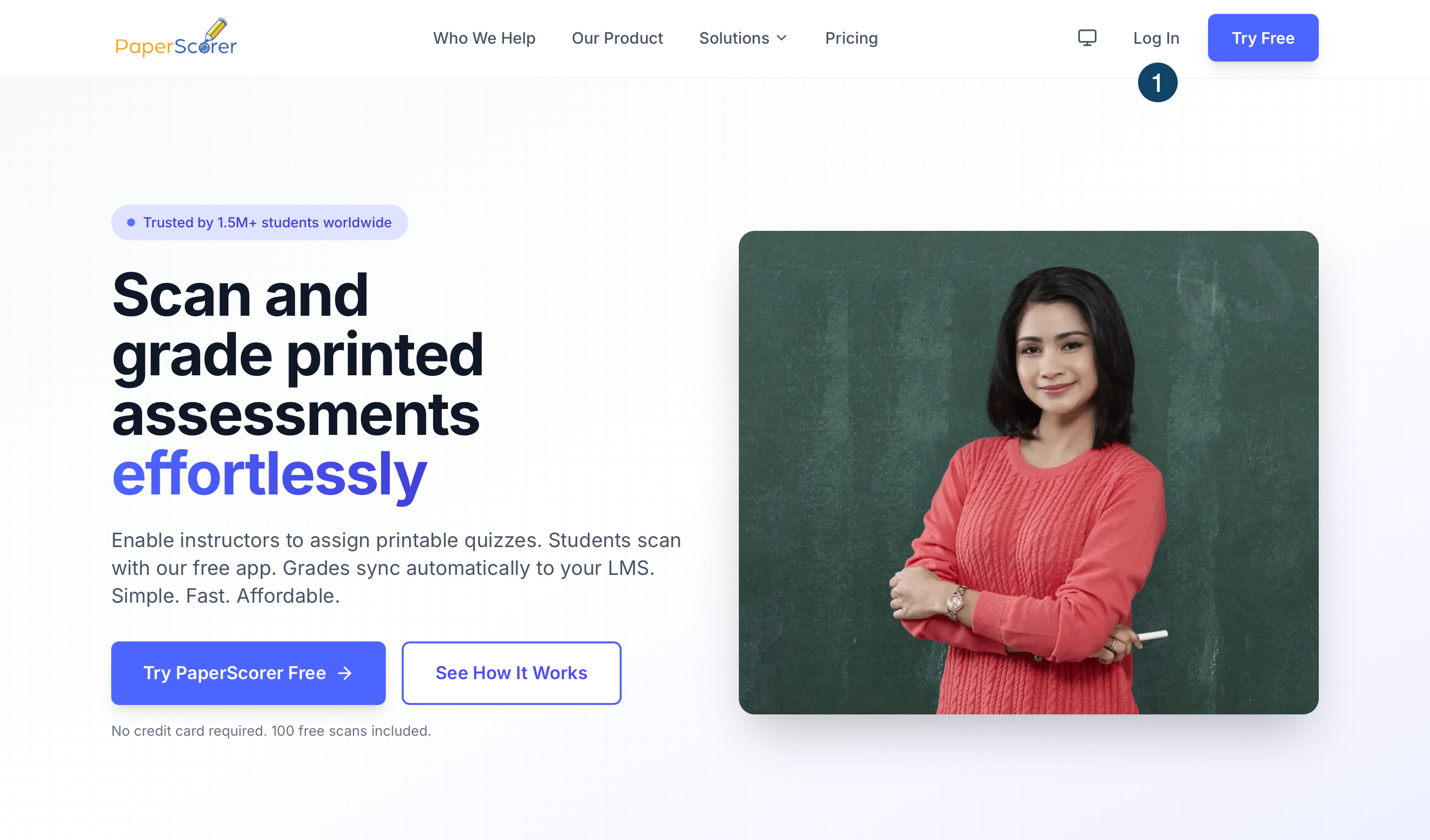 PaperScorer Login Page