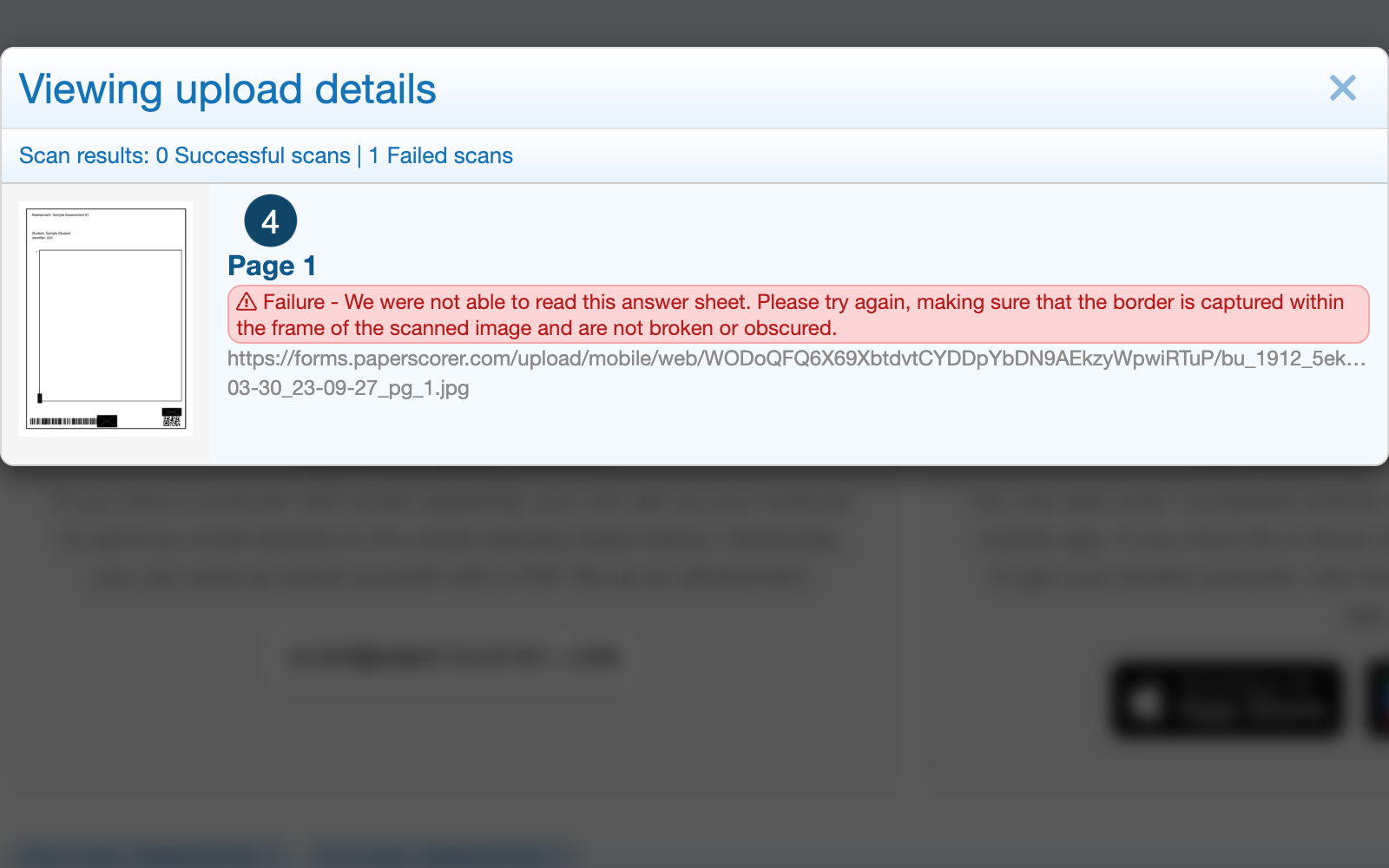 Red Status Notification and Page Number Link